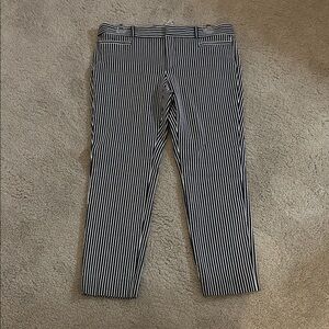 Banana Republic White Striped Jeans